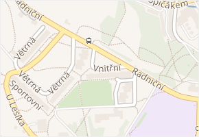 Vnitřní v obci Tanvald - mapa ulice