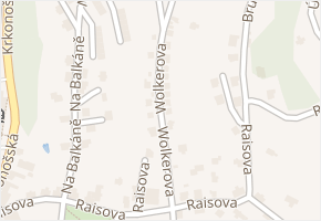 Wolkerova v obci Tanvald - mapa ulice