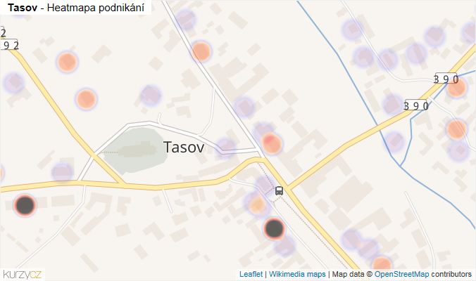 Mapa Tasov - Firmy v části obce.