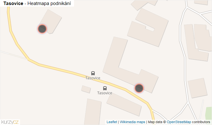 Mapa Tasovice - Firmy v obci.