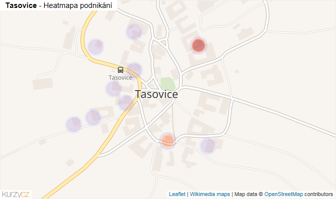 Mapa Tasovice - Firmy v části obce.