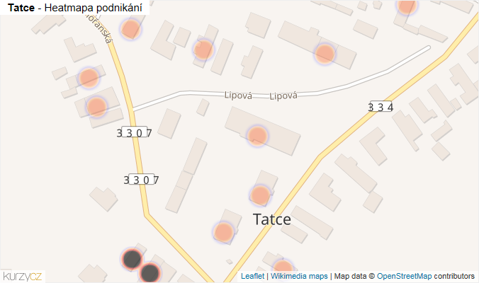 Mapa Tatce - Firmy v obci.