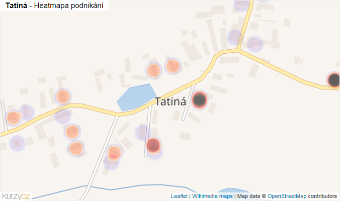 Mapa Tatiná - Firmy v části obce.
