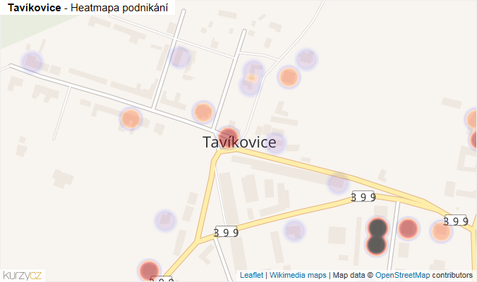 Mapa Tavíkovice - Firmy v části obce.