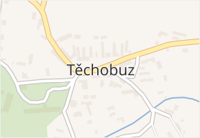 Těchobuz v obci Těchobuz - mapa části obce