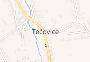 Tečovice v obci Tečovice - mapa části obce