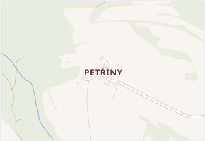 Petříny v obci Tehov - mapa části obce