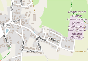 Alpská v obci Tehov - mapa ulice