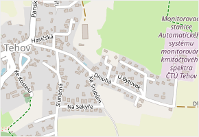 Dlouhá v obci Tehov - mapa ulice