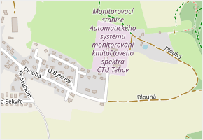 K Radiostanici v obci Tehov - mapa ulice