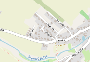 Laňkova v obci Tehov - mapa ulice