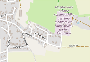 Na Veselkách v obci Tehov - mapa ulice