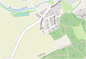 Na Vyhlídce v obci Tehov - mapa ulice