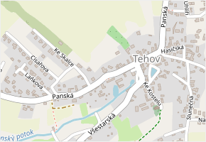 Panská v obci Tehov - mapa ulice
