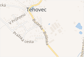 Bulánka v obci Tehovec - mapa ulice