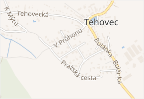 Lomená v obci Tehovec - mapa ulice