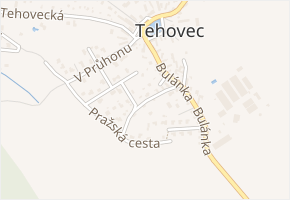 Na Hrázi v obci Tehovec - mapa ulice