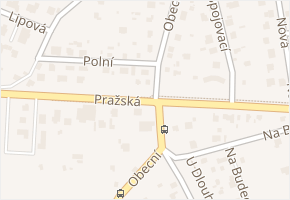 Pražská v obci Tehovec - mapa ulice