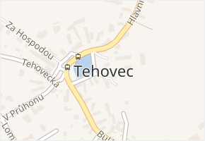 Tehovec v obci Tehovec - mapa části obce