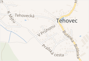 V Průhonu v obci Tehovec - mapa ulice