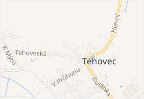 Za Hospodou v obci Tehovec - mapa ulice