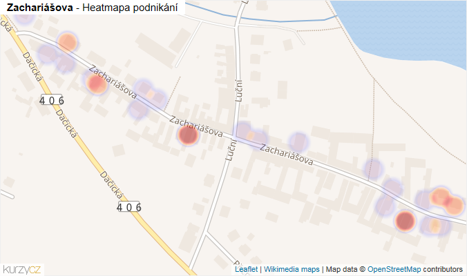 Mapa Zachariášova - Firmy v ulici.