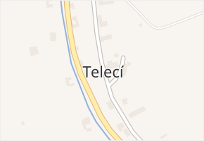 Telecí v obci Telecí - mapa části obce