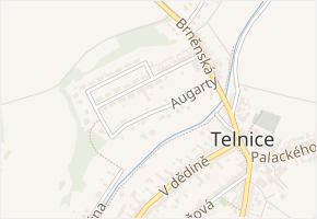 Augarty v obci Telnice - mapa ulice