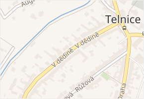 V dědině v obci Telnice - mapa ulice