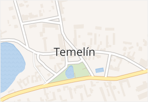 Temelín v obci Temelín - mapa části obce