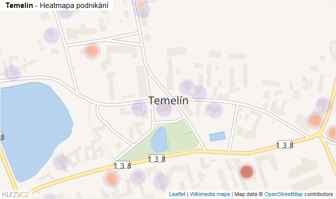 Mapa Temelín - Firmy v části obce.