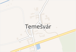 Temešvár v obci Temešvár - mapa části obce