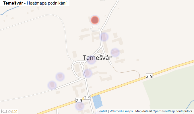 Mapa Temešvár - Firmy v části obce.