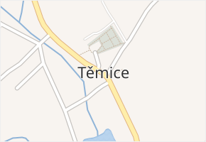 Těmice v obci Těmice - mapa části obce