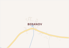 Beranov v obci Teplá - mapa části obce