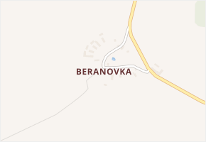 Beranovka v obci Teplá - mapa části obce