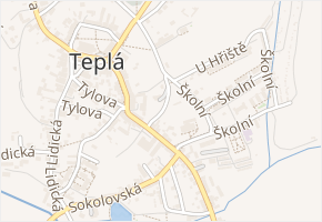 Husova v obci Teplá - mapa ulice