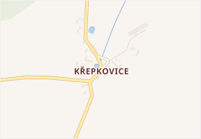 Křepkovice v obci Teplá - mapa části obce