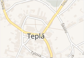 Masarykovo náměstí v obci Teplá - mapa ulice