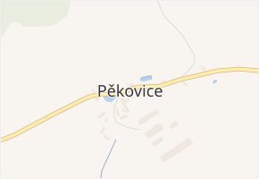 Pěkovice v obci Teplá - mapa části obce