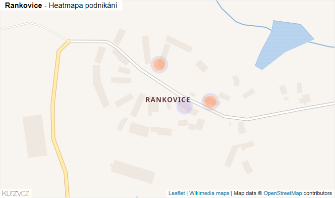 Mapa Rankovice - Firmy v části obce.