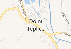 Dolní Teplice v obci Teplice nad Metují - mapa části obce