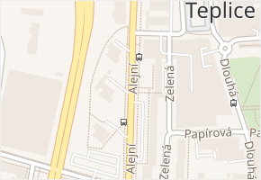 Alejní v obci Teplice - mapa ulice