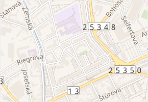 Bohuslava Martinů v obci Teplice - mapa ulice