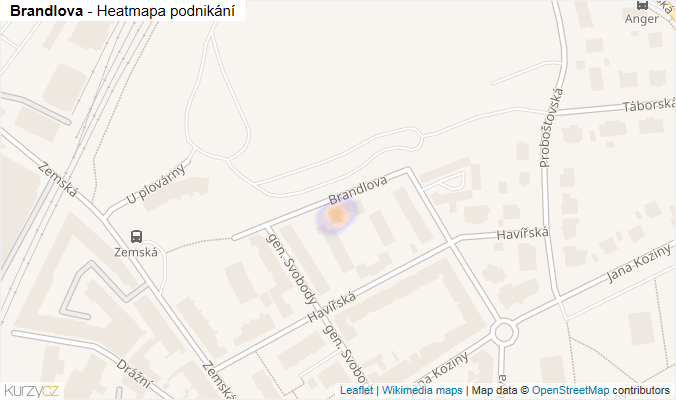 Mapa Brandlova - Firmy v ulici.