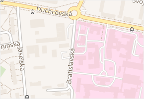 Bratislavská v obci Teplice - mapa ulice