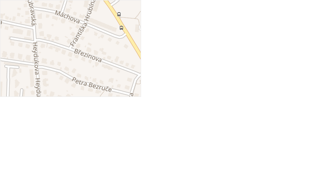Březinova v obci Teplice - mapa ulice