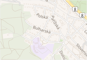 Bulharská v obci Teplice - mapa ulice