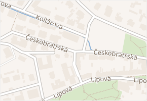 Českobratrská v obci Teplice - mapa ulice