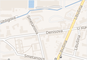 Denisova v obci Teplice - mapa ulice